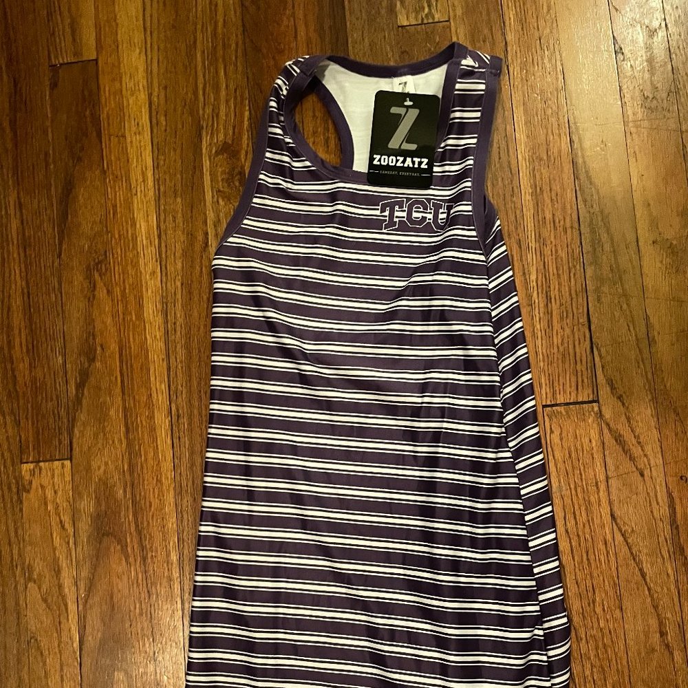 TCU Stripped Tank Dress